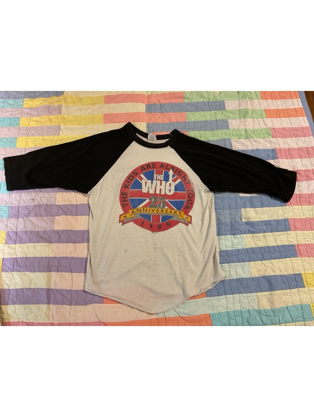 Vintage 1989 The Who 25th Anniversary Baseball Tee XL FAIR